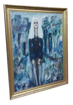 De vrouw met het witte stijl haar