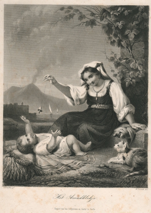 William French met een gravure