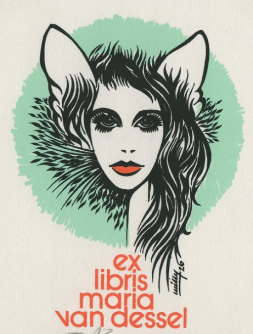 Willy Braspennincx  met een klein grafisch kunstwerkje