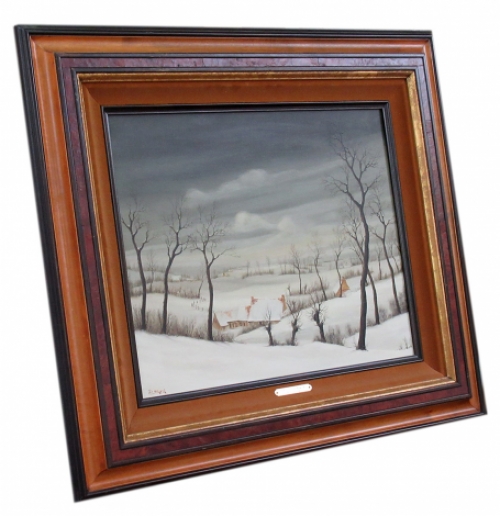 Groot wit winterlandschap