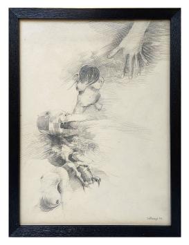 Tekening Belgische kunstenaar Roger Wittevrongel