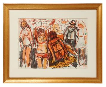 Tekening van de Belgische tekenaar Henri Victor Wolvens