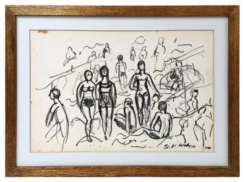 Tekening van de Belgische artiest Henri Victor Wolvens