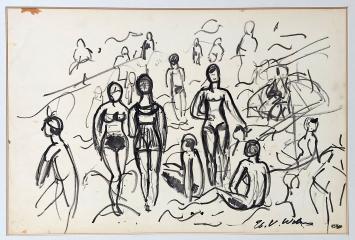 Strandcabines van Henri Victor Wolvens