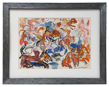 Tekening van de Belgische artiest Henri Victor Wolvens