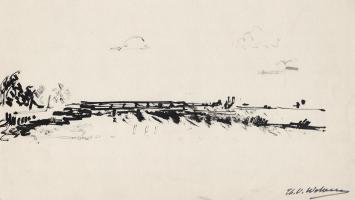 Werkje op papier van de Belgische tekenaar Wolvens