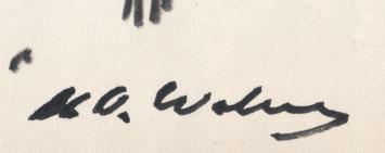 Tekening, de fabriek aan het spoor