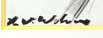 Tekening, dorpje in de verte