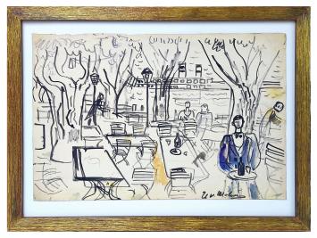 Tekening van de Belgische artiest Henri Victor Wolvens