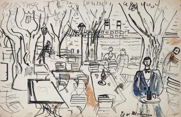 Kunstwerkje op papier van Henri Victor Wolvens