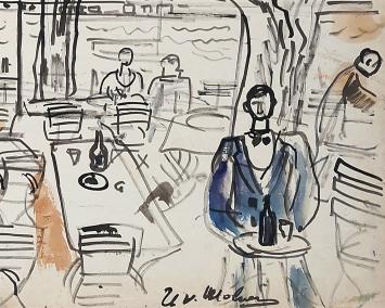 Werkje op papier van de Belgische tekenaar Wolvens