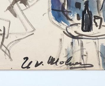 Mensen op het terras aan zee