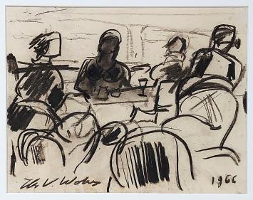 Tekening getekend door Henri Victor Wolvens