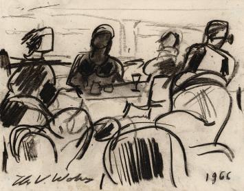 Werkje op papier van de Belgische tekenaar Wolvens