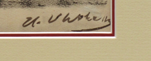Tekening van de Belgische kunstschilder Henri Victor Wolvens
