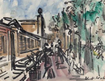 Expressionistisch kunstwerk van Wolvens