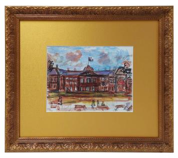 Tekening van de Belgische tekenaar Henri Victor Wolvens