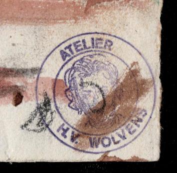 Gesigneerde tekening van de Belgische tekenaar Wolvens