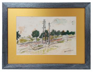 Tekening van de Belgische tekenaar Henri Victor Wolvens