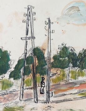 Expressionistisch kunstwerk van Wolvens