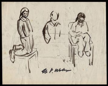 Kunstwerkje op papier van Henri Victor Wolvens aankopen