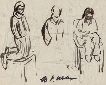 Werkje op papier van de Belgische tekenaar Wolvens