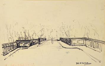 Kunstwerkje op papier van Henri Victor Wolvens