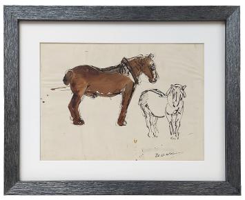 Tekening van de Belgische artiest Henri Victor Wolvens