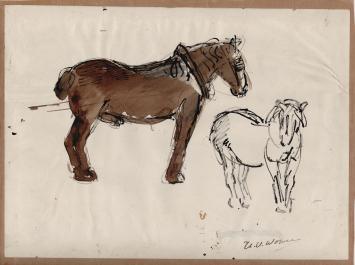 Kunstwerkje op papier van Henri Victor Wolvens