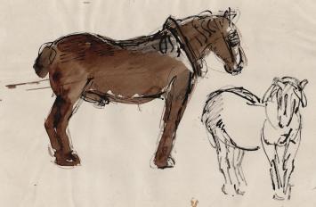 Werkje op papier van de Belgische tekenaar Wolvens