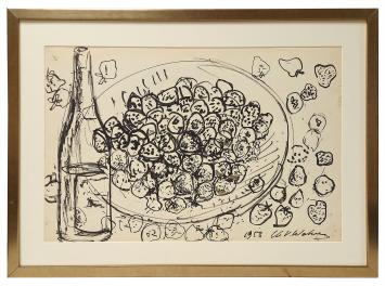 Tekening van de Belgische tekenaar Henri Victor Wolvens