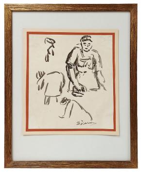 Tekening van de Belgische artiest Henri Victor Wolvens