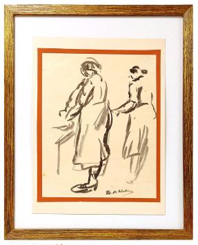 Tekening van de Belgische artiest Henri Victor Wolvens