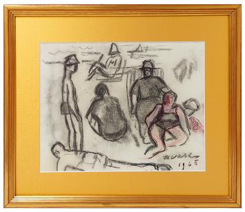Tekening van de Belgische tekenaar Henri Victor Wolvens