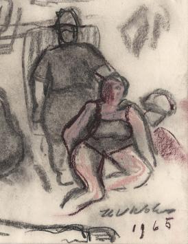 Kunstwerk op papier van Wolvens kopen