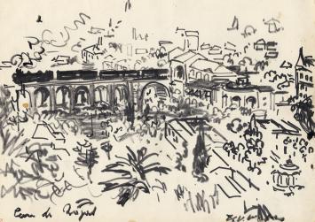 Werkje op papier van de Belgische tekenaar Wolvens