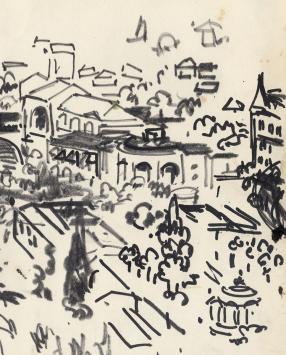 Treinstel over de brug