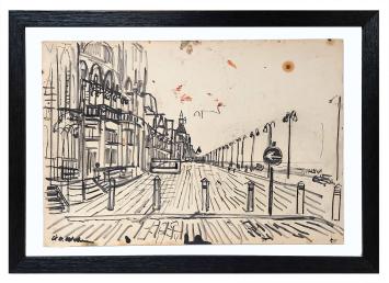 Tekening van de Belgische artiest Henri Victor Wolvens