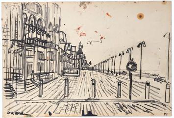 Tekening getekend door Henri Victor Wolvens