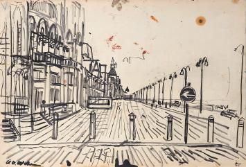 Kunstwerkje op papier van Henri Victor Wolvens