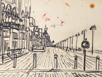 Werkje op papier van de Belgische tekenaar Wolvens