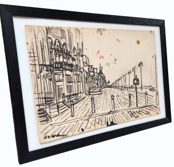 Zeedijk aan de Belgische kust (Knokke)