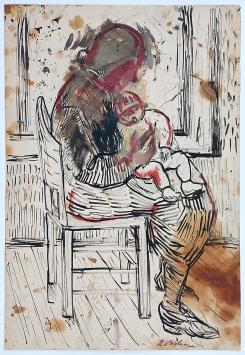 Tekening getekend door Henri Victor Wolvens