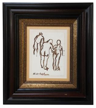 Tekening van de Belgische kunstenaar Henri Victor Wolvens