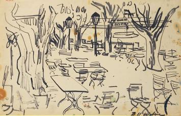 Kunstwerkje op papier van Henri Victor Wolvens