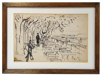 Tekening van de Belgische artiest Henri Victor Wolvens