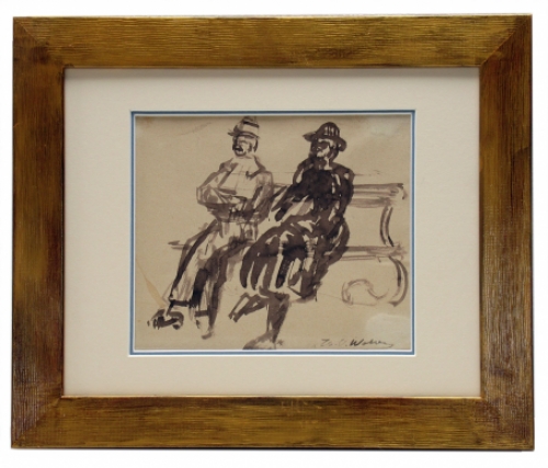penkooltekening van de Belgische kunstenaar Henri Victor Wolvens