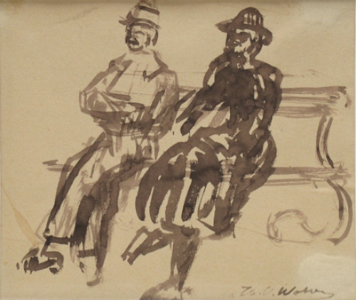 Inkttekening van H.V. Wolvens