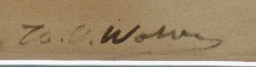 Tekening van de Belgische kunstschilder Henri Victor Wolvens
