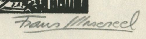 Gravure sur bois signée Á  la main par l'artiste belge Frans Masereel d'après l'oeuvre de 1928